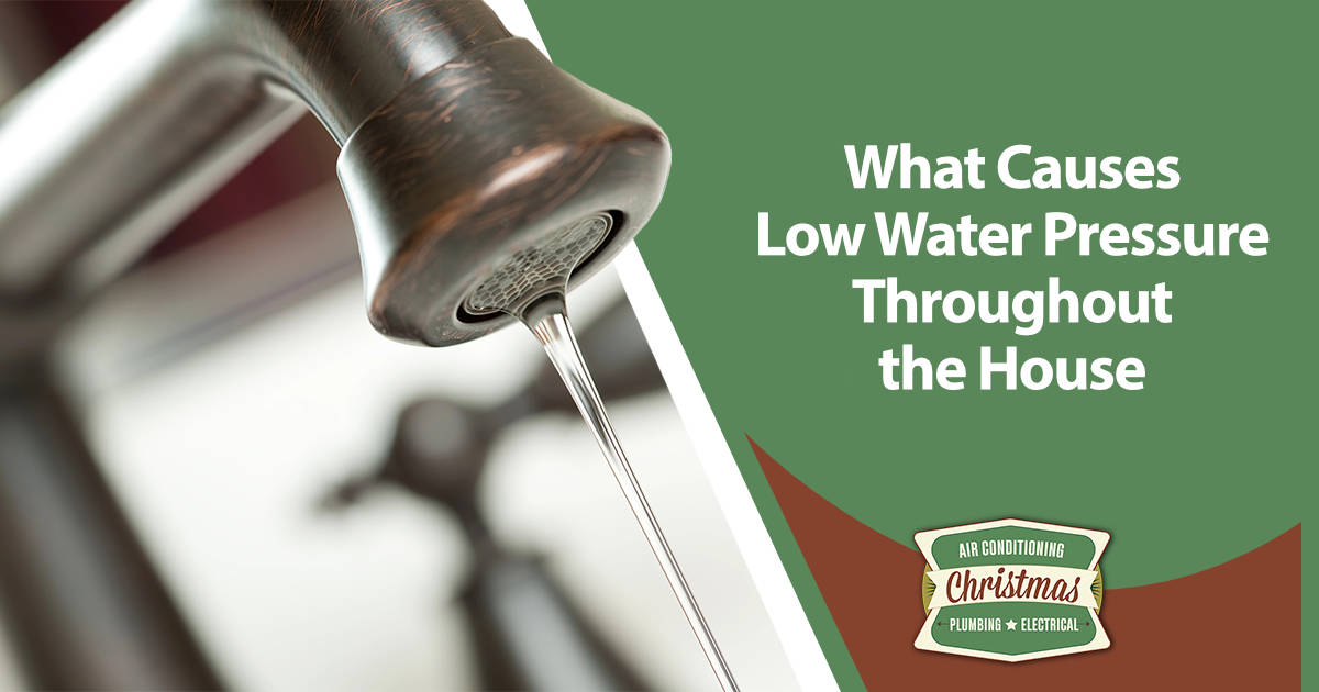 Faucet with low water flow illustrating household water pressure issues.