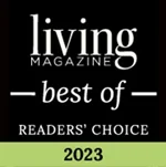 Image of an award-style icon featuring **Christmas Air Conditioning and Plumbing**, highlighting the company’s recognition in **Living Magazine’s Best Readers’ Choice Awards**, symbolizing excellence and trusted home services.<br />
