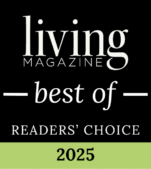 Image of an award-style icon featuring **Christmas Air Conditioning and Plumbing**, highlighting the company’s recognition in **Living Magazine’s Best Readers’ Choice Awards**, symbolizing excellence and trusted home services.<br />
